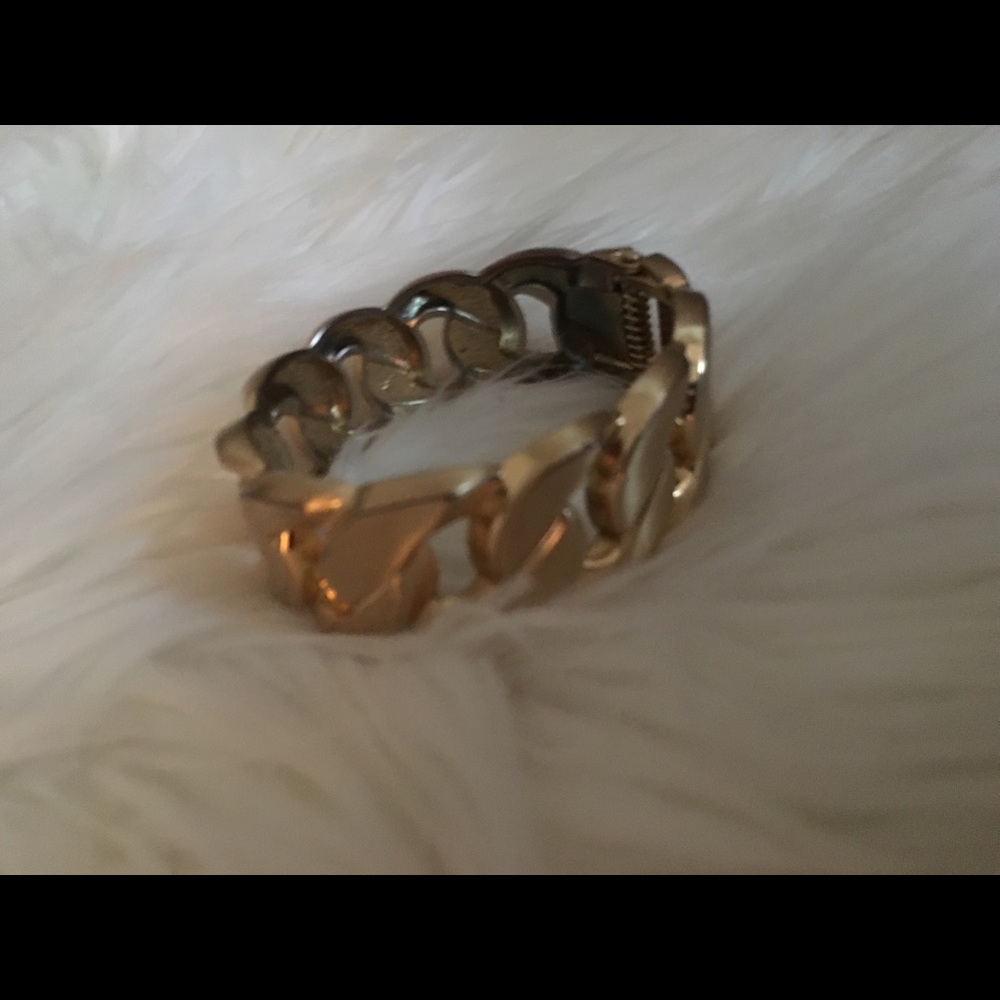 Gold cuff bracelet
